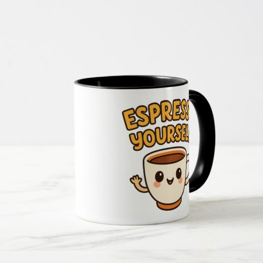 Mug Espresso Vous-Même | Conception sympa et amusante (Devant droit)
