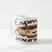 Mug Espresso Yourself - Amusant Café (Devant gauche)
