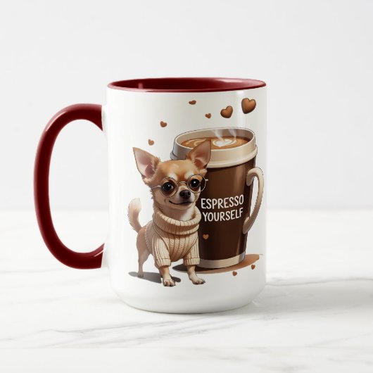 Mug Espresso Yourself – Coffee Chihuahua Edition (Gauche)