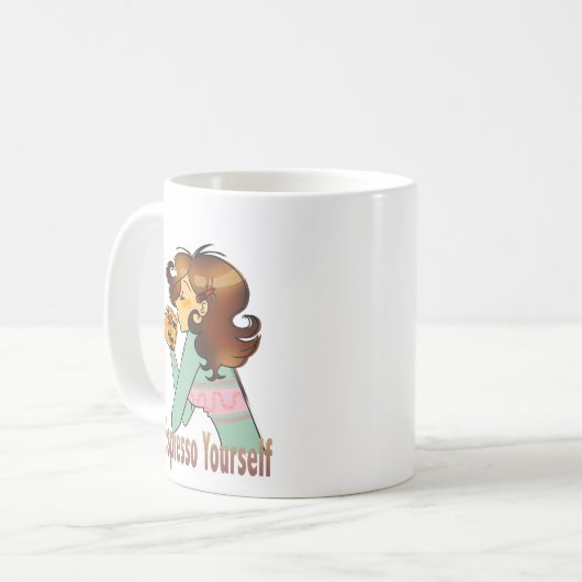Mug Espresso Yourself Cute Conception Café (Devant gauche)