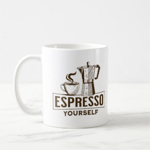 Mug Espresso Yourself Drôle Coffee Lover Barista Citat