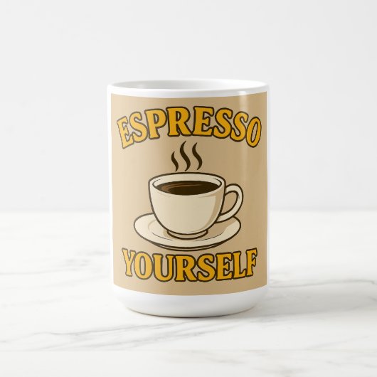 Mug Espresso Yourself – Fun Coffee Lover Graphic Tee (Centre)