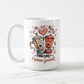 Mug Espresso yourself funny coffee lover graphic art (Gauche)