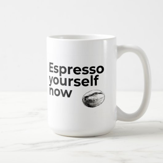 Mug Espresso Yourself Now Citation de café avec Bean (Droite)