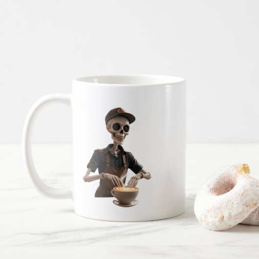 Mug Espresso Yourself - Skeleton Coffee Shop Vibes (Avec donut)