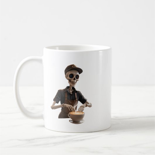 Mug Espresso Yourself - Skeleton Coffee Shop Vibes (Gauche)