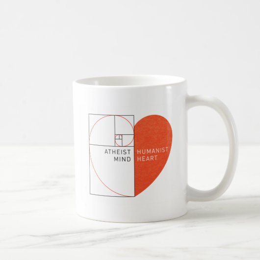 Mug Esprit athée, coeur d'humaniste (Droite)