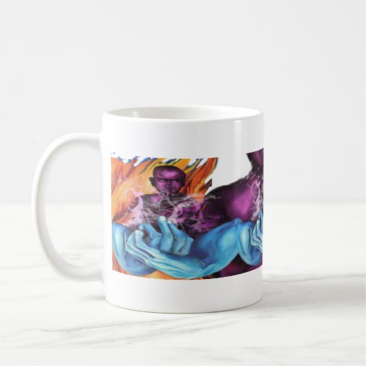 Mug Esprit calme mains bleues (Gauche)