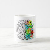 Mug esprit cerveau psychologie idée coeurs (Centre)