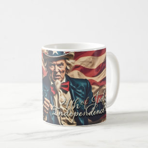 Mug Esprit de liberté en rouge, blanc et bleu