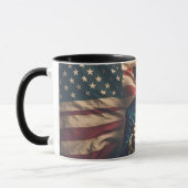 Mug Esprit de liberté en rouge, blanc et bleu (Gauche)