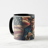 Mug Esprit de liberté en rouge, blanc et bleu (Devant gauche)