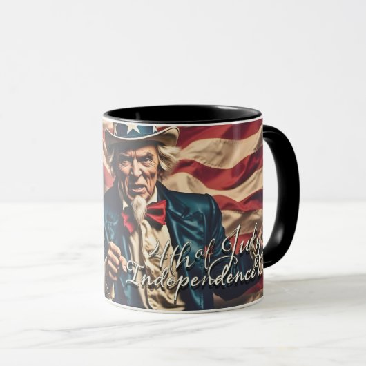 Mug Esprit de liberté en rouge, blanc et bleu (Devant droit)