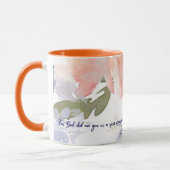 Mug Esprit de puissance aquarelle florale chrétienne  (Gauche)