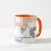 Mug Esprit de puissance aquarelle florale chrétienne  (Devant droit)