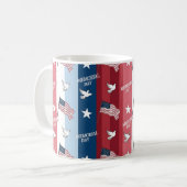 Mug Esprit du jour commémoratif rouge, blanc et bleu (Devant gauche)