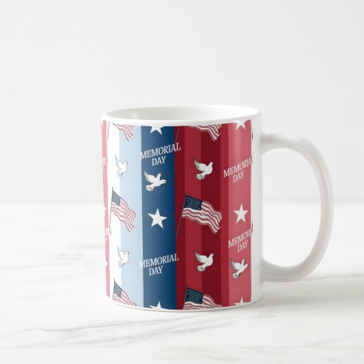 Mug Esprit du jour commémoratif rouge, blanc et bleu (Droite)