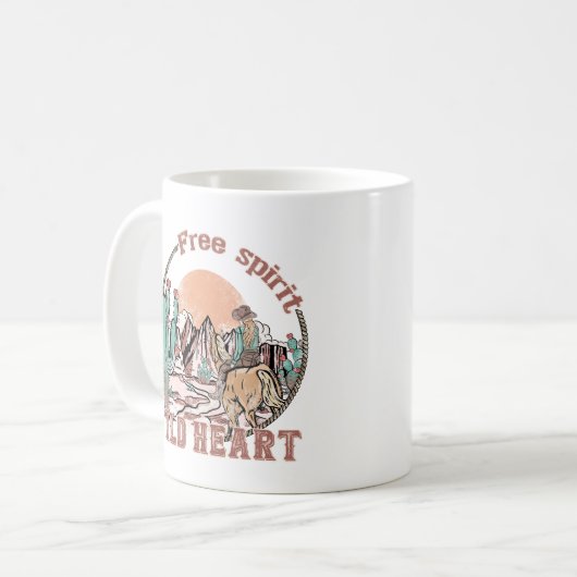 Mug Esprit libre, Coeur sauvage (Devant gauche)