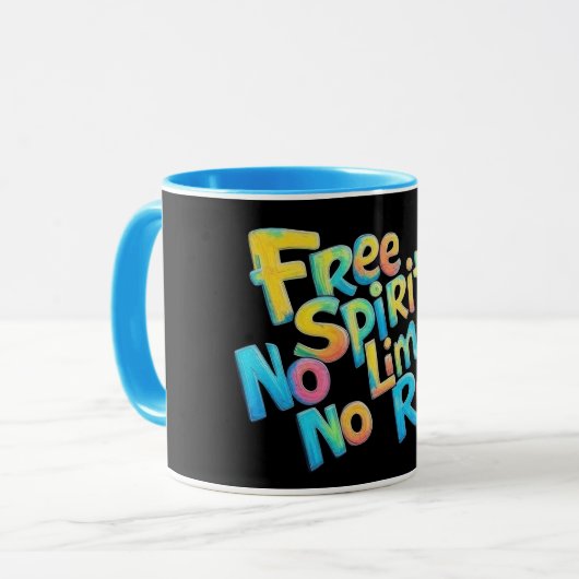 Mug Esprit libre coloré (Devant gauche)