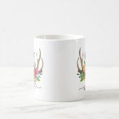 Mug Esprit Libre Moderne Boho Chic Fleurs Andouillers (Centre)