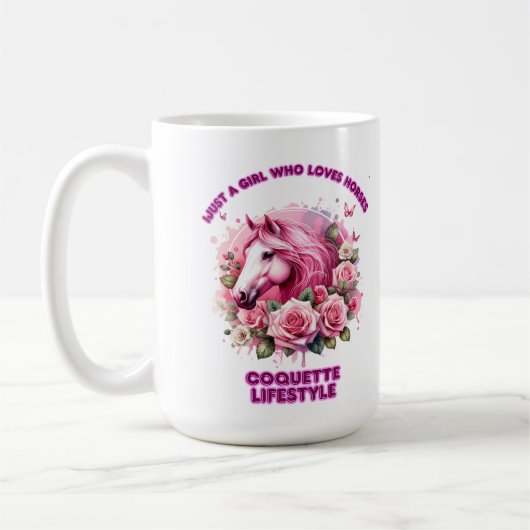 Mug "Esprit Rose sauvage" Coquette Femme T Chemise (Gauche)