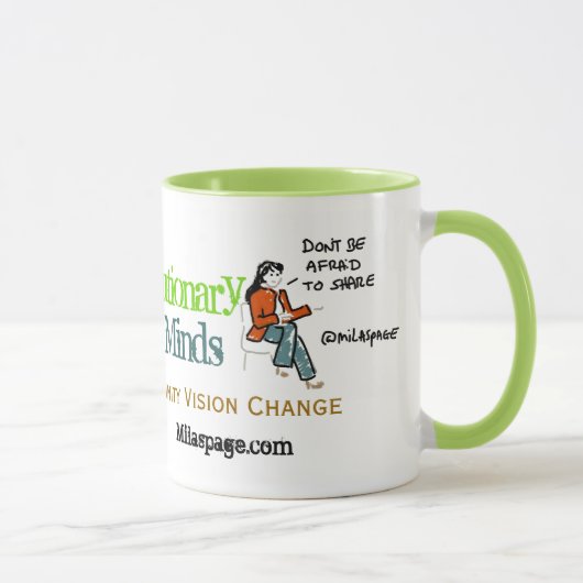 Mug Esprits révolutionnaires de café social de médias (Droite)