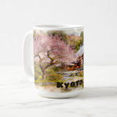Mug Esquisse aquarelle Kyoto Japon | (Devant gauche)