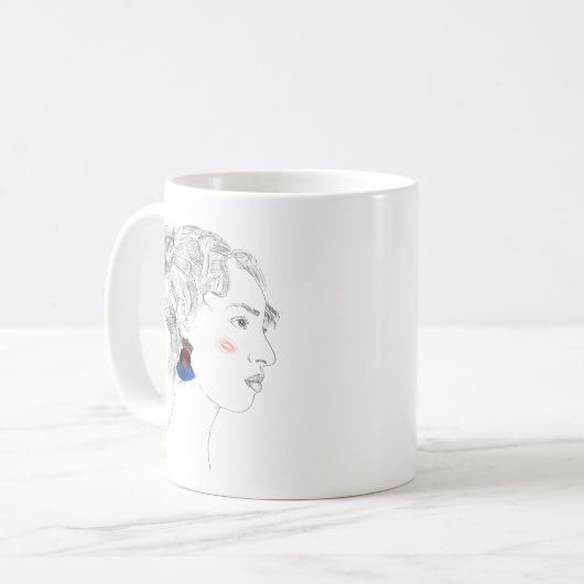 Mug Esquisse d'aperçu - Portrait (Devant gauche)