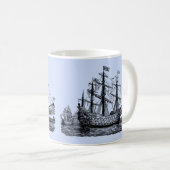 Mug Esquisse de navire à voile géant (Devant droit)
