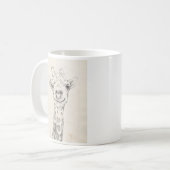 Mug Esquisse de portrait de Giraffe (Devant gauche)