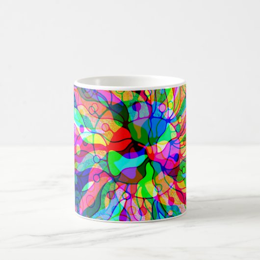 Mug Esquisse Imaginaire Art - Neon Abstrait Maj 1 (Centre)