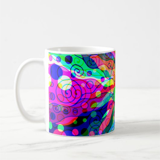 Mug Esquisse Imaginaire Art - Neon Abstrait Maj 1 (Gauche)
