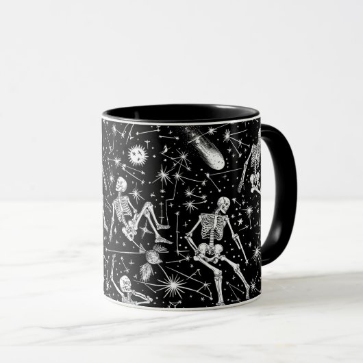 Mug Esquisses dans l'espace arrière - plan (Devant droit)