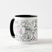 Mug Esquisses de souris pastel (Devant gauche)