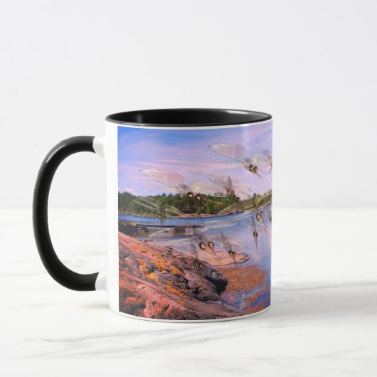 Mug Essaim de moustiques, fjord de scandinavie, (Gauche)