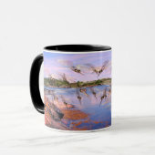 Mug Essaim de moustiques, fjord de scandinavie, (Devant gauche)