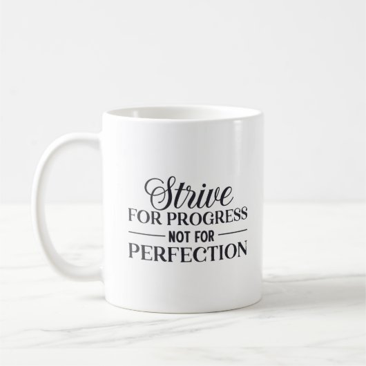 Mug Essayer pour la progression pas la perfection (Gauche)