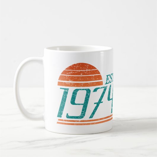 Mug Est. 1974 Vintage De 50 Ans (Gauche)
