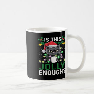 Mug Est-Ce Que Ce Jolly Assez Chat Noir Joyeux Noël Tr
