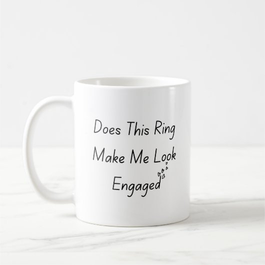 Mug Est-Ce Que Cette Bague Me Fait Apparaître Engagé, (Gauche)
