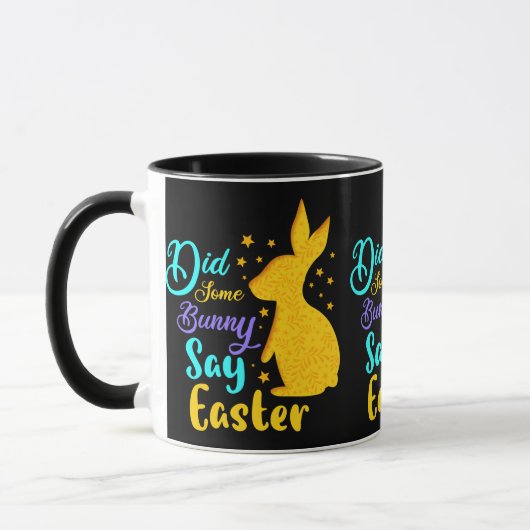 Mug Est-Ce Qu'Un Lapin A Dit Pâques (Gauche)