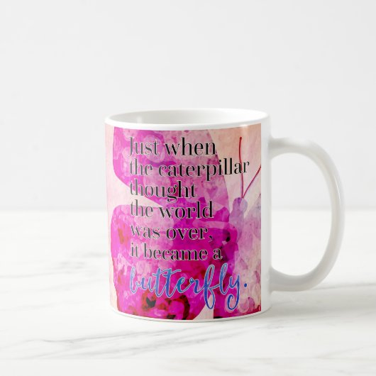 Mug Est devenue une citation de papillon (Droite)