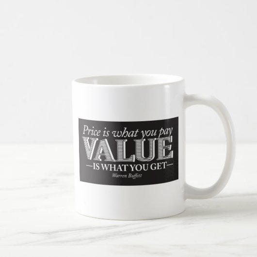 Mug Est le prix ce que vous paginez - blanc sur le (Droite)