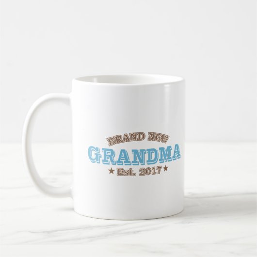Mug Est tout neuf de grand-maman. 2017 (bleu) (Gauche)