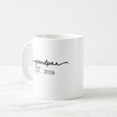 Mug Established New Grandpa Est date Typography  (Devant gauche)