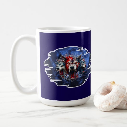 Mug Estampa Graffiti - Cerberus Wolves - Caneca (Avec donut)