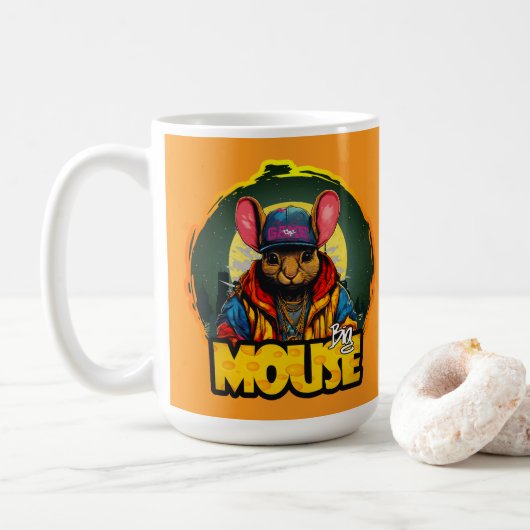 Mug Estampa Hip Hop - Big mouse - Caneca (Avec donut)