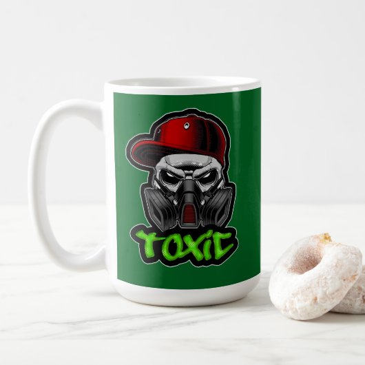 Mug Estampa Hip Hop - TOXIC - Bone (Avec donut)