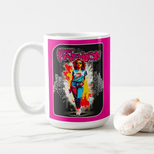 Mug Estampa Moda - Street Fashion - Caneca (Avec donut)