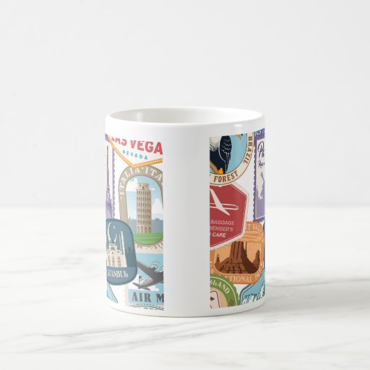 Mug Estampillas De Distintos Países (Centre)